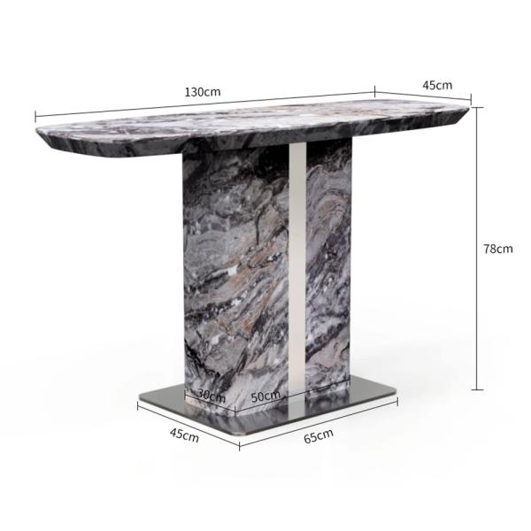 Ravello Grey Engineered Marble Console Table