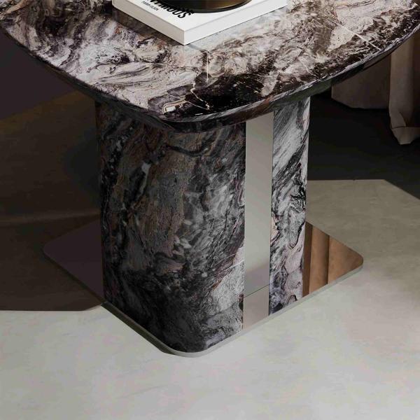 Ravello Grey Engineered Marble End Table