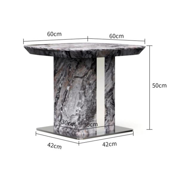 Ravello Grey Engineered Marble End Table