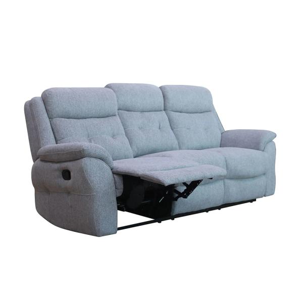 Thomas Grey Fabric Manual Recliner Sofa