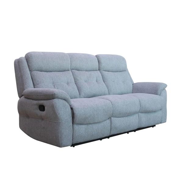 Thomas Grey Fabric Manual Recliner Sofa