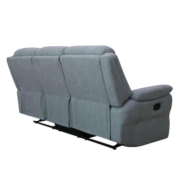 Thomas Grey Fabric Manual Recliner Sofa