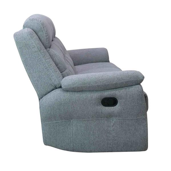 Thomas Grey Fabric Manual Recliner Sofa