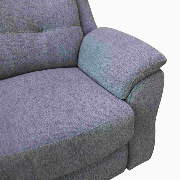 Thomas Grey Fabric Manual Recliner Sofa