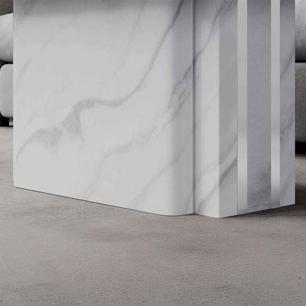 Valente White Engineered Marble Coffee Table