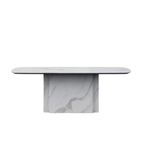 Valente White Engineered Marble Coffee Table