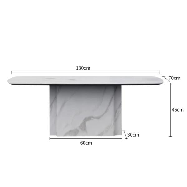 Valente White Engineered Marble Coffee Table