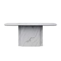 Valente White Engineered Marble Dining Table 240cm