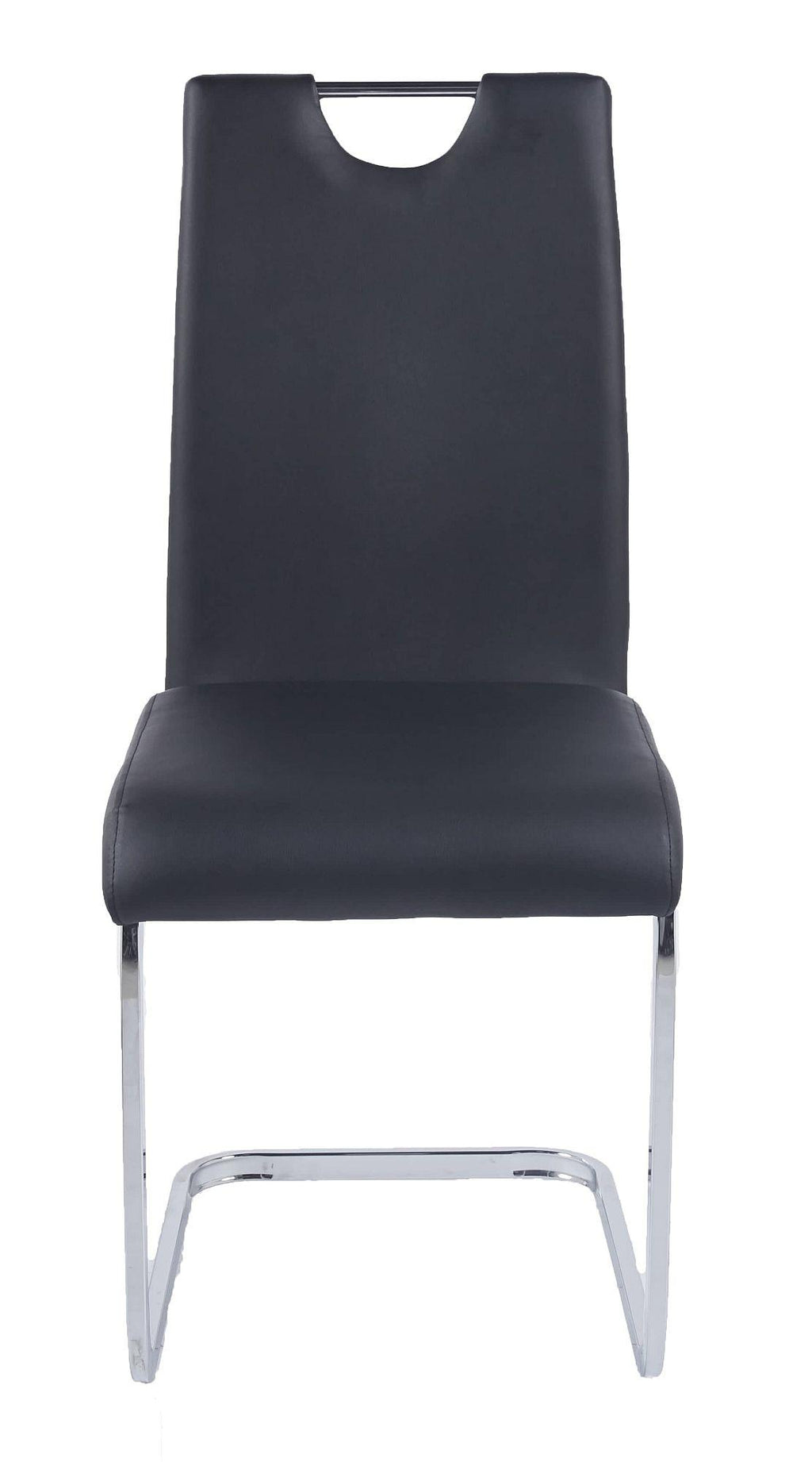Riviera Chrome Cantilever Faux Leather Dining Chair