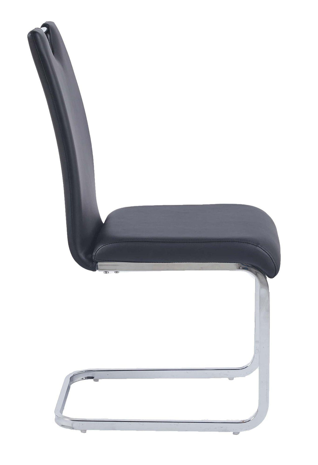 Riviera Chrome Cantilever Faux Leather Dining Chair