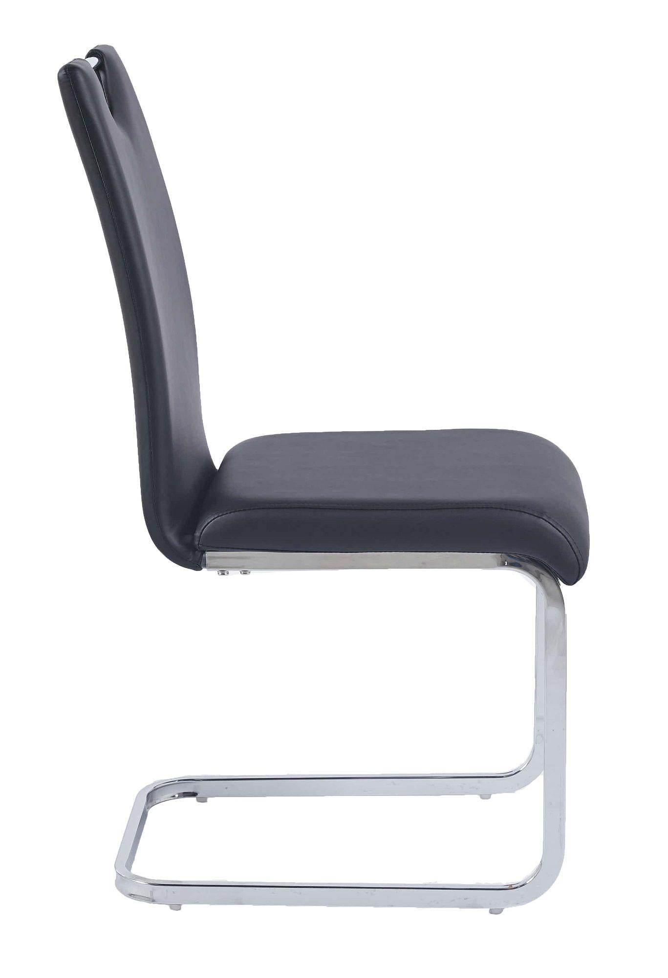 Riviera Chrome Cantilever Faux Leather Dining Chair