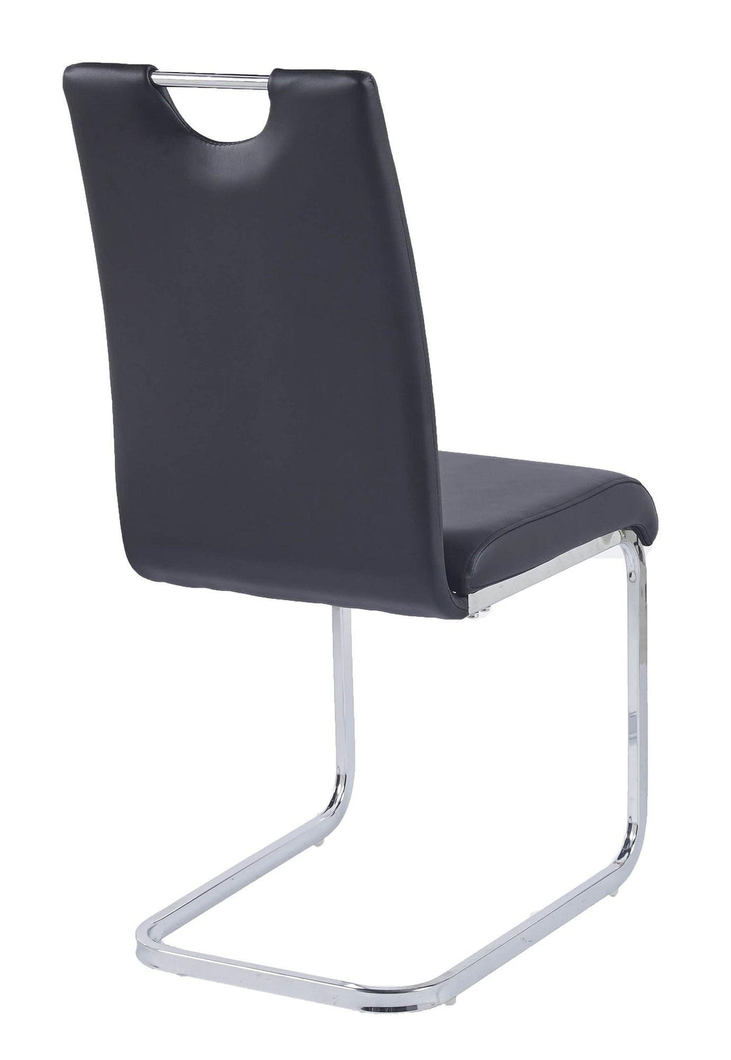 Riviera Chrome Cantilever Faux Leather Dining Chair