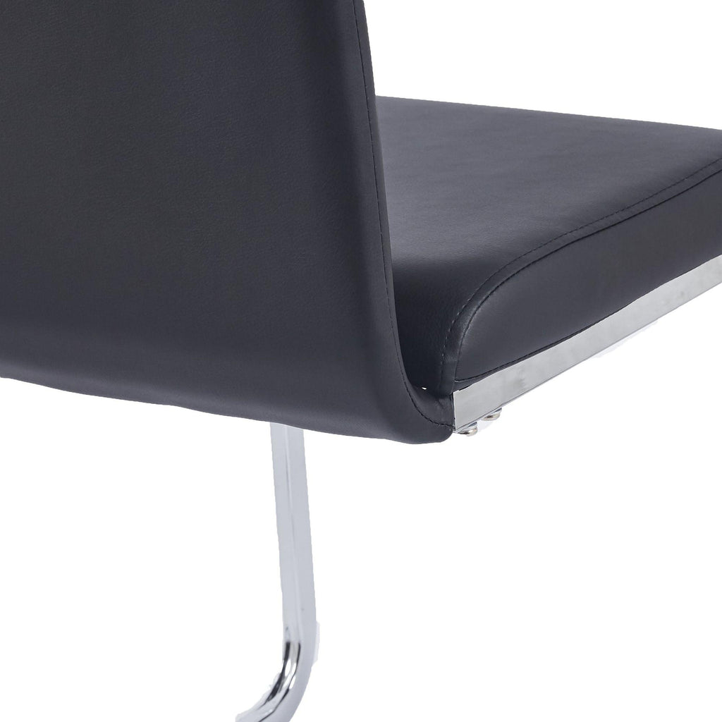 Riviera Chrome Cantilever Faux Leather Dining Chair