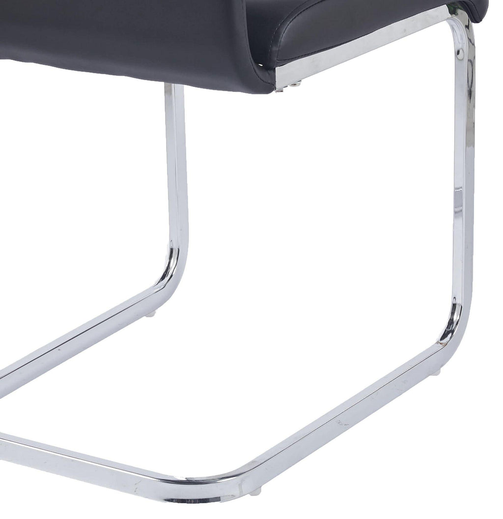 Riviera Chrome Cantilever Faux Leather Dining Chair