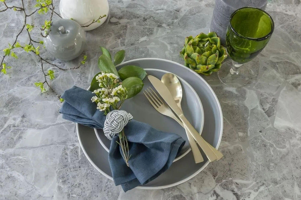 Anza Grey Marble Square Dining Table 140cm