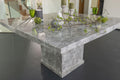 Anza Grey Marble Square Dining Table 140cm