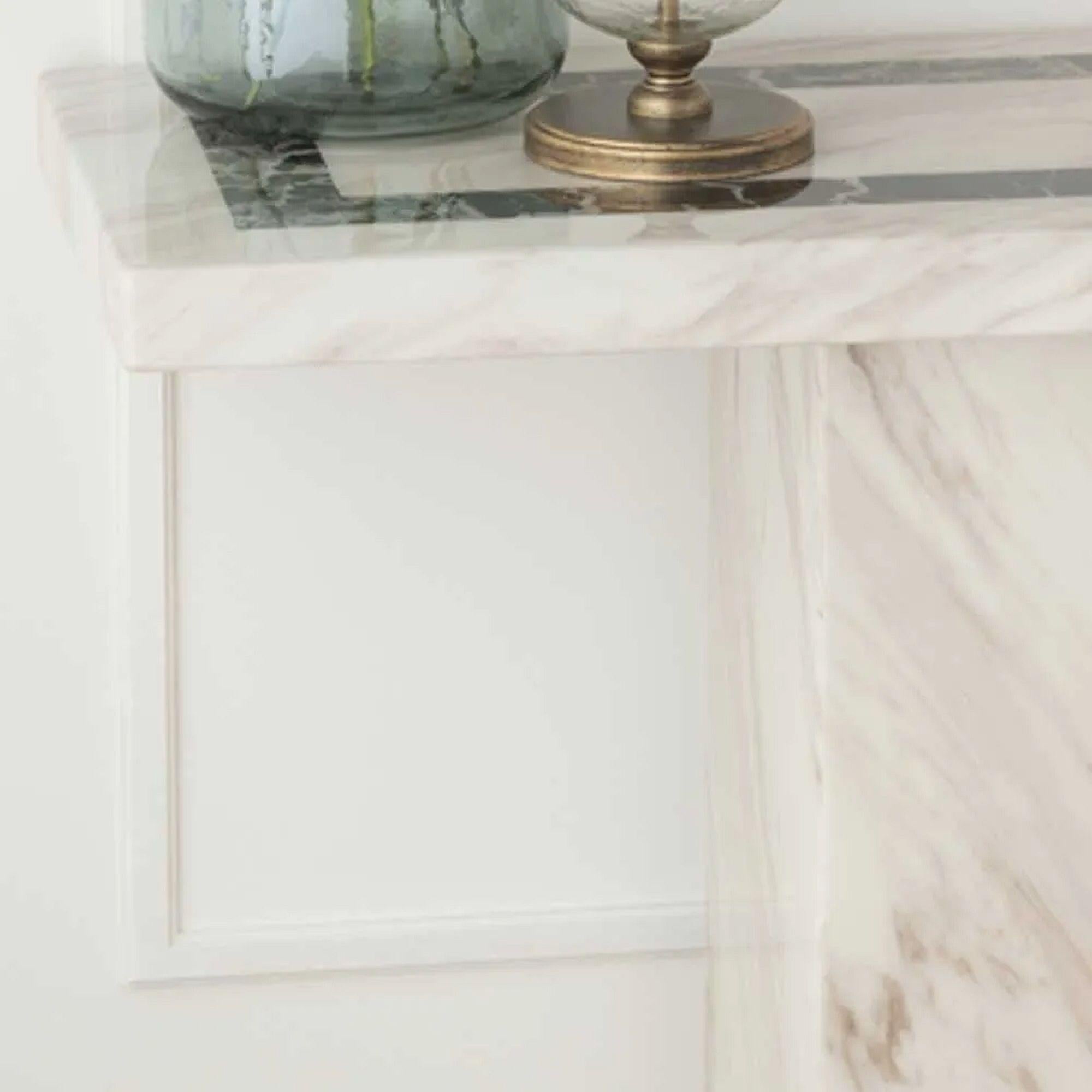Arzano Cream Engineered Marble Console Table