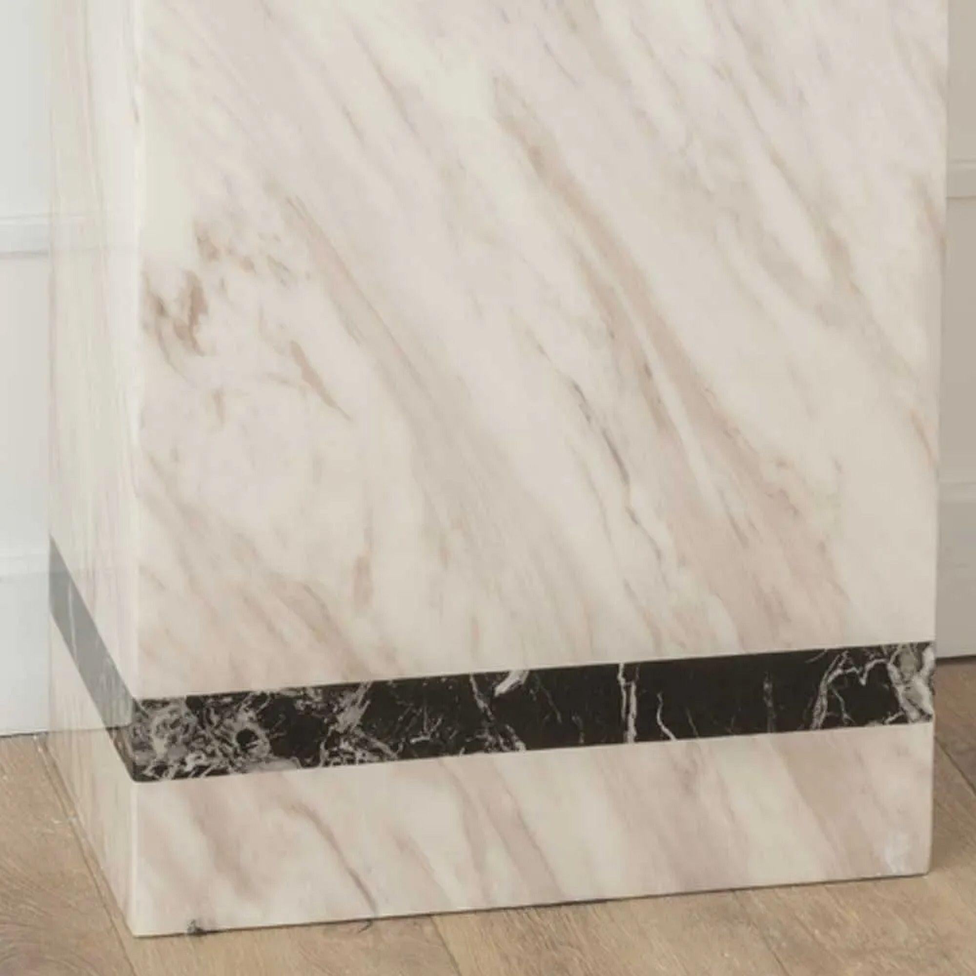 Arzano Cream Engineered Marble Console Table
