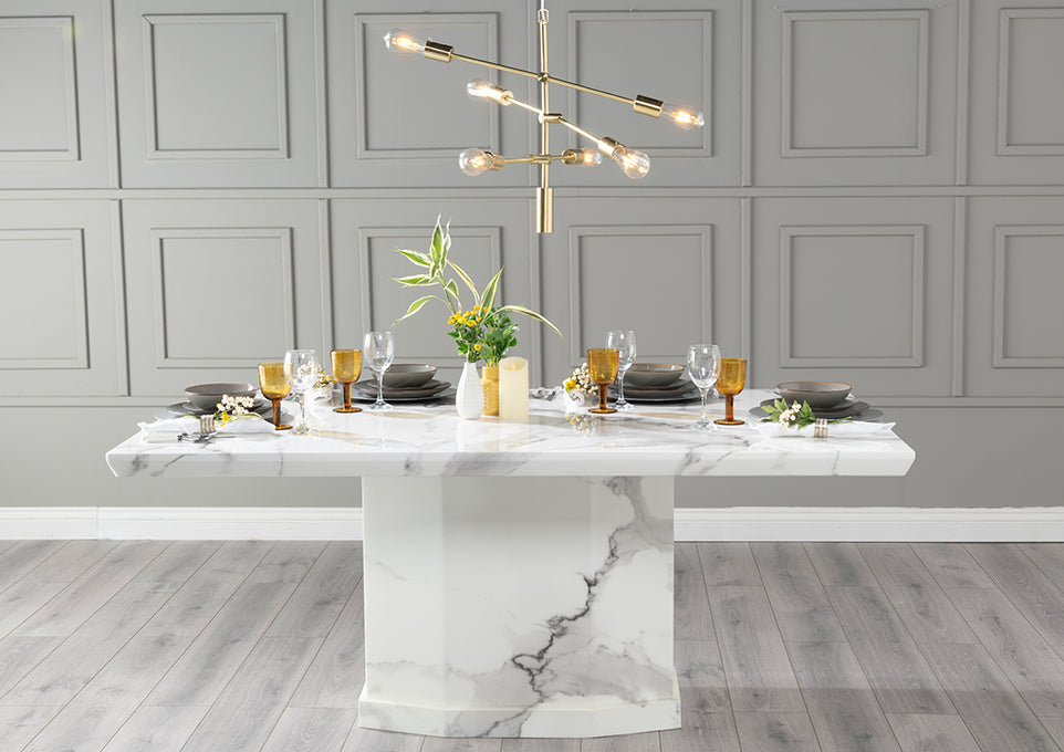 Athens White Engineered Marble Coffee Table