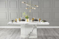 Athens White Engineered Marble Dining Table 180cm