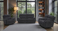 Atlanta Midnight Black Fabric Power Recliner Sofa