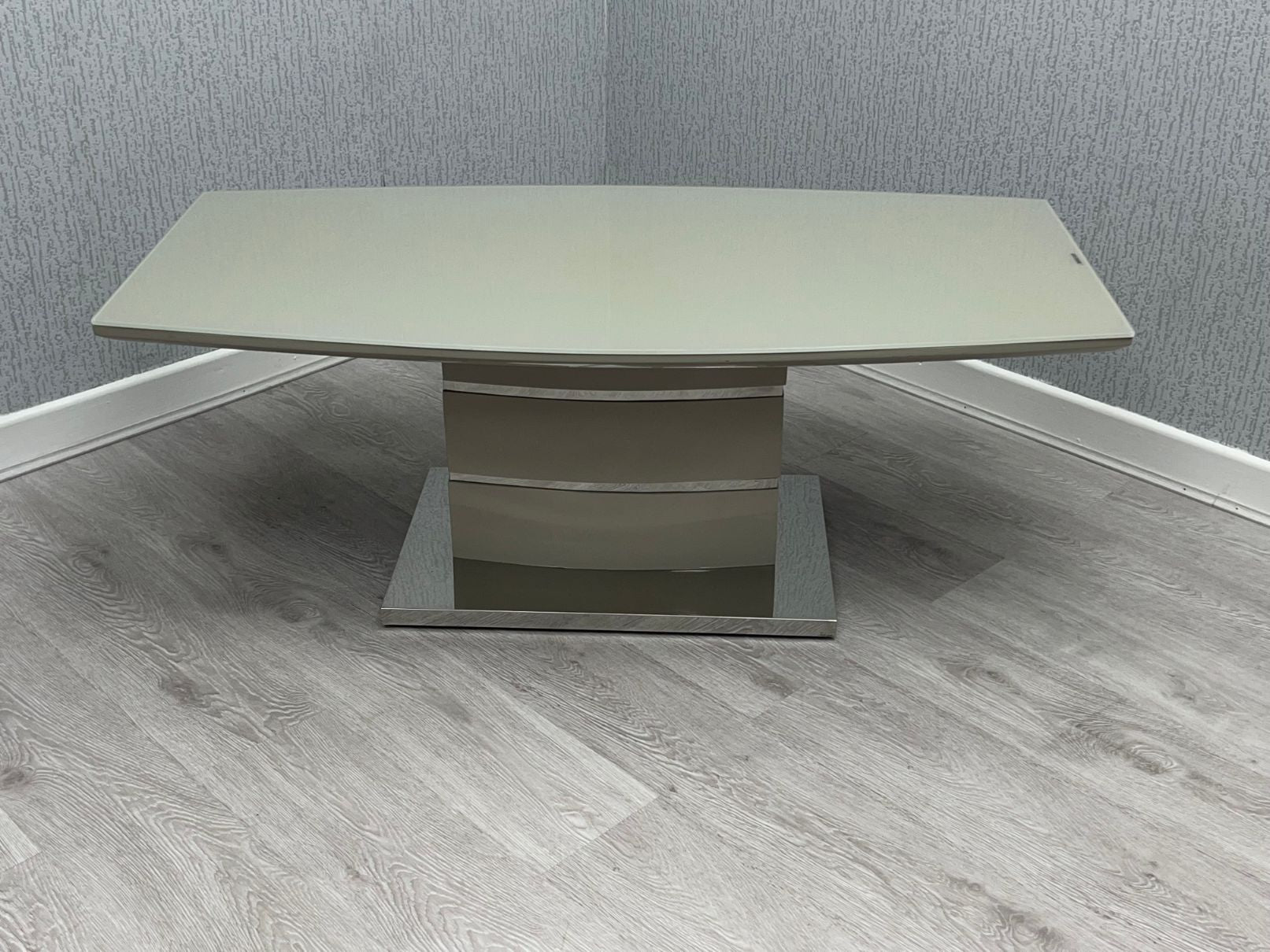 Milan Cappuccino High Gloss Coffee Table - angled view