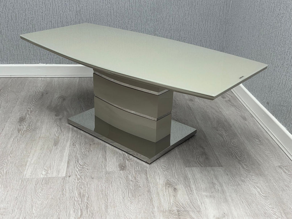 Milan Cappuccino High Gloss Coffee Table - side view