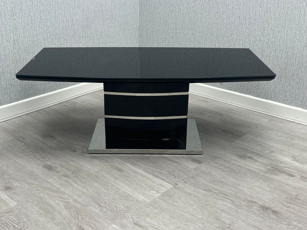 Milan Black High Gloss Coffee Table - angled view