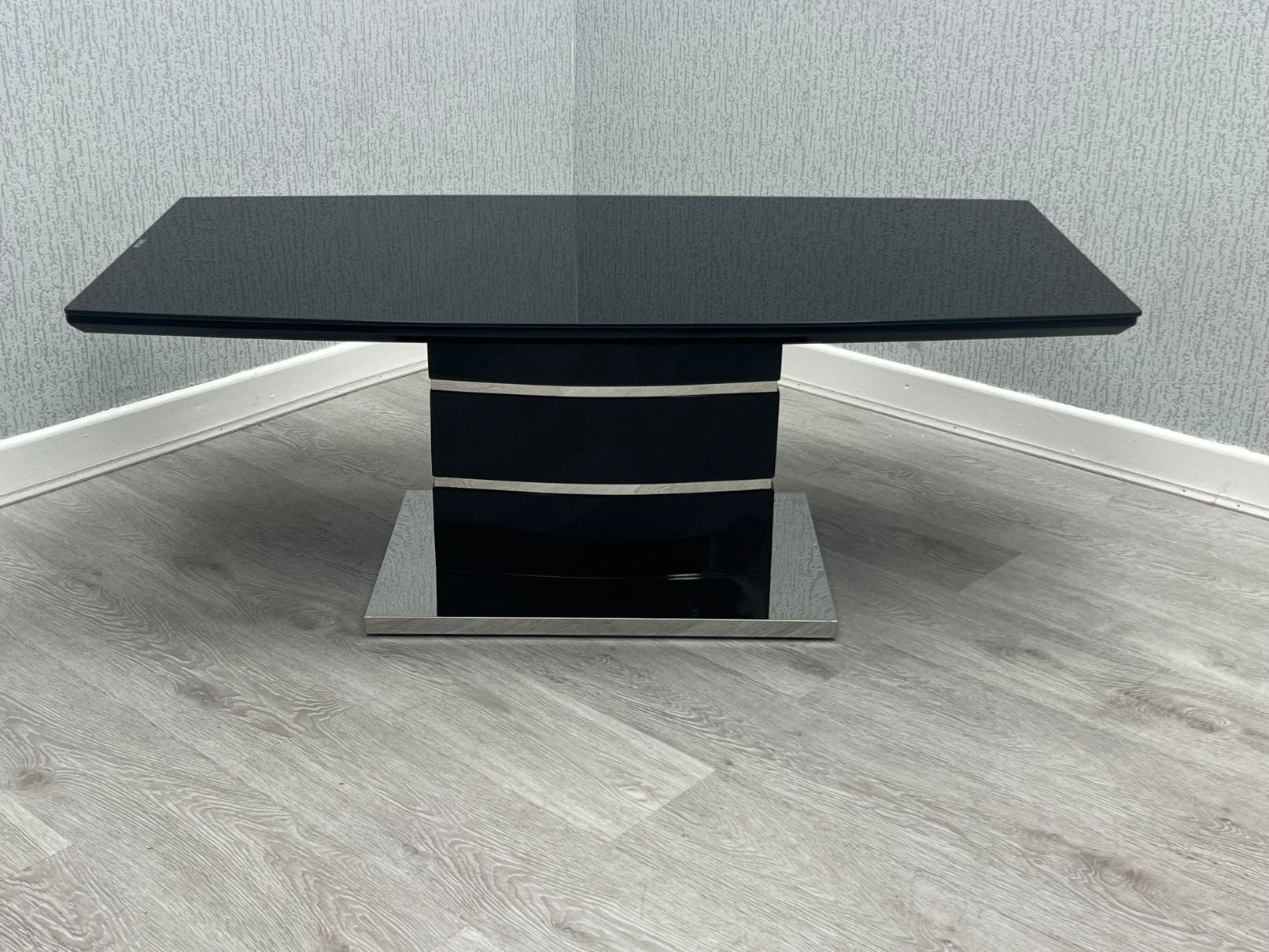 Milan Black High Gloss Coffee Table - angled view