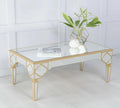 Aurelia Mirrored Gold Trim MDF Coffee Table