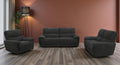 Cairo Midnight Black Fabric Power Recliner Sofa
