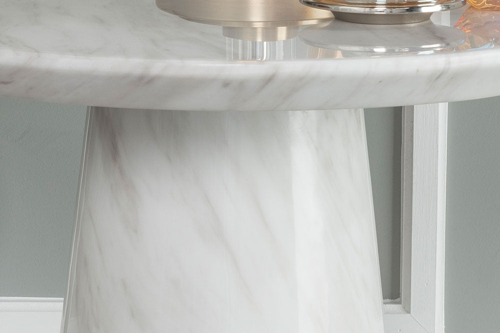Cannes Engineered Marble Round End Table