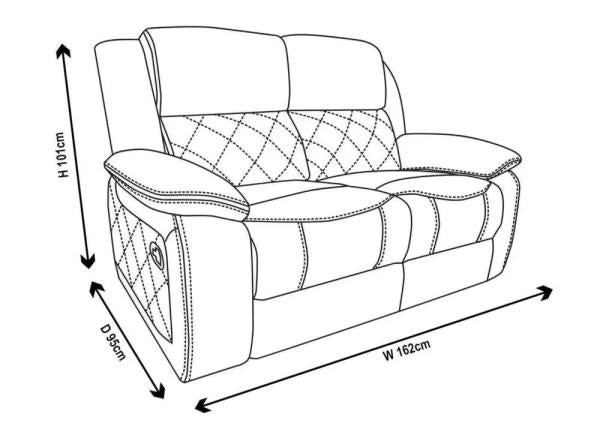 Declo Brown Leather Electric Recliner Sofa