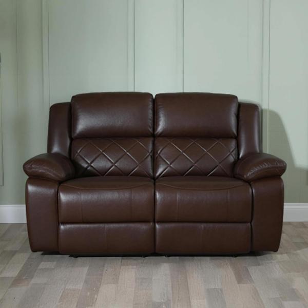 Declo Brown Leather Electric Recliner Sofa