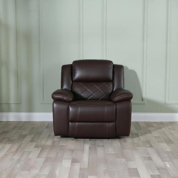 Declo Brown Leather Electric Recliner Sofa