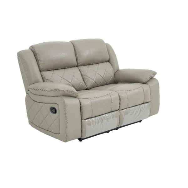 Declo Cream Leather Electric Recliner Sofa