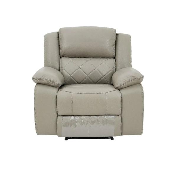 Declo Cream Leather Electric Recliner Sofa