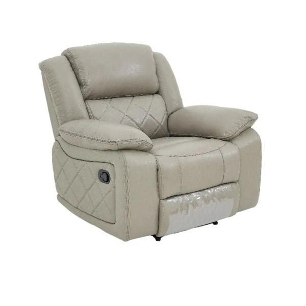 Declo Cream Leather Electric Recliner Sofa