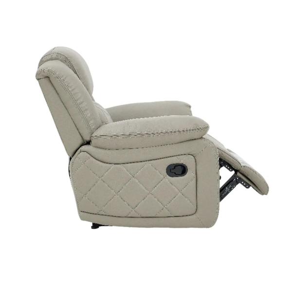 Declo Cream Leather Electric Recliner Sofa