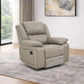 Declo Cream Leather Manual Recliner Sofa