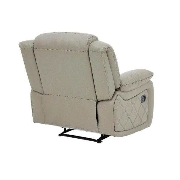 Declo Cream Leather Manual Recliner Sofa