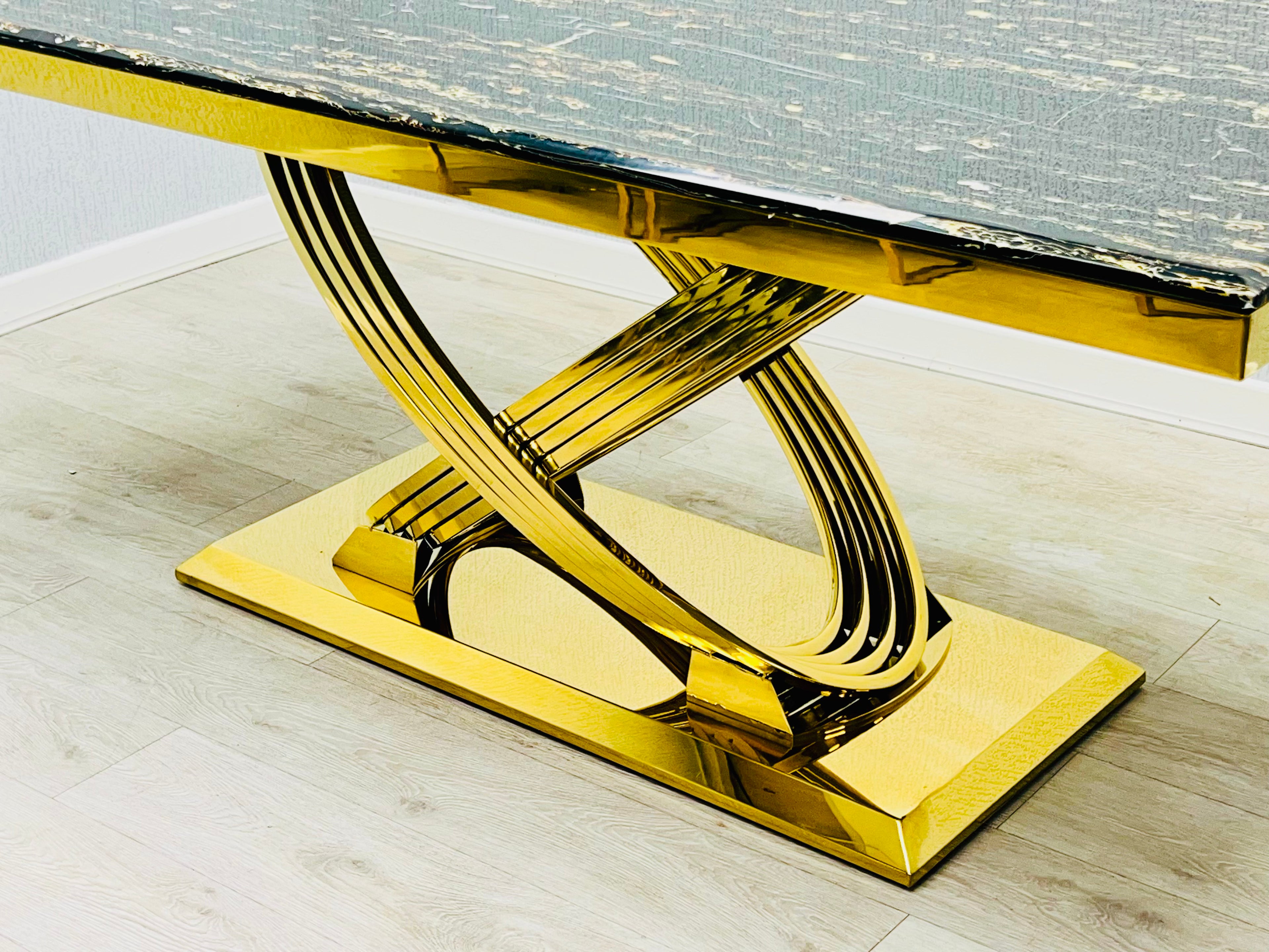 Elina Black Ceramic Marble-Effect Coffee Table - lifestyle view 2