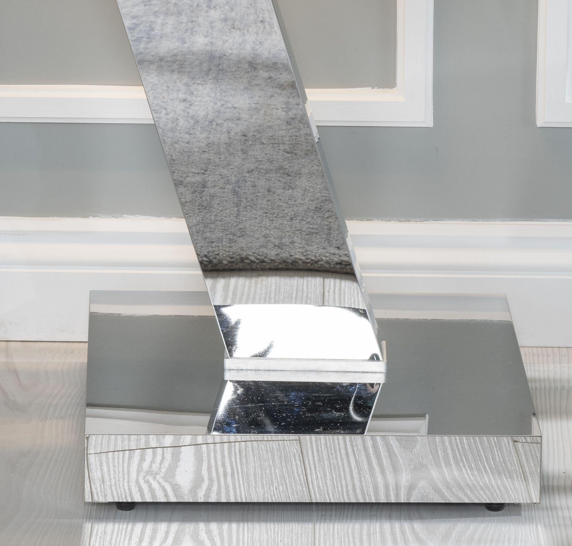 Enzo Clear Glass Chrome Rectangle End Table