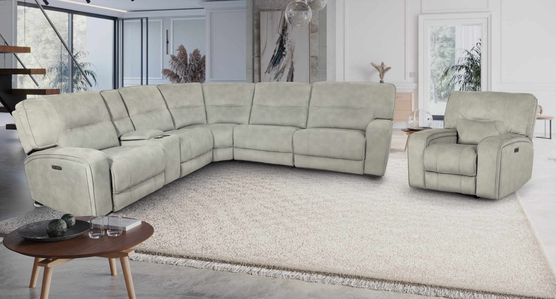 Excalibur Aspen Latte Corner Sofa