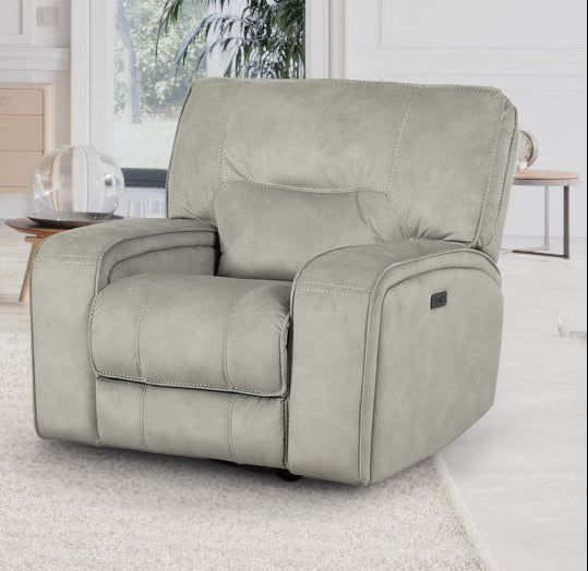 Excalibur Aspen Latte Fabric Power Recliner 1 Seater