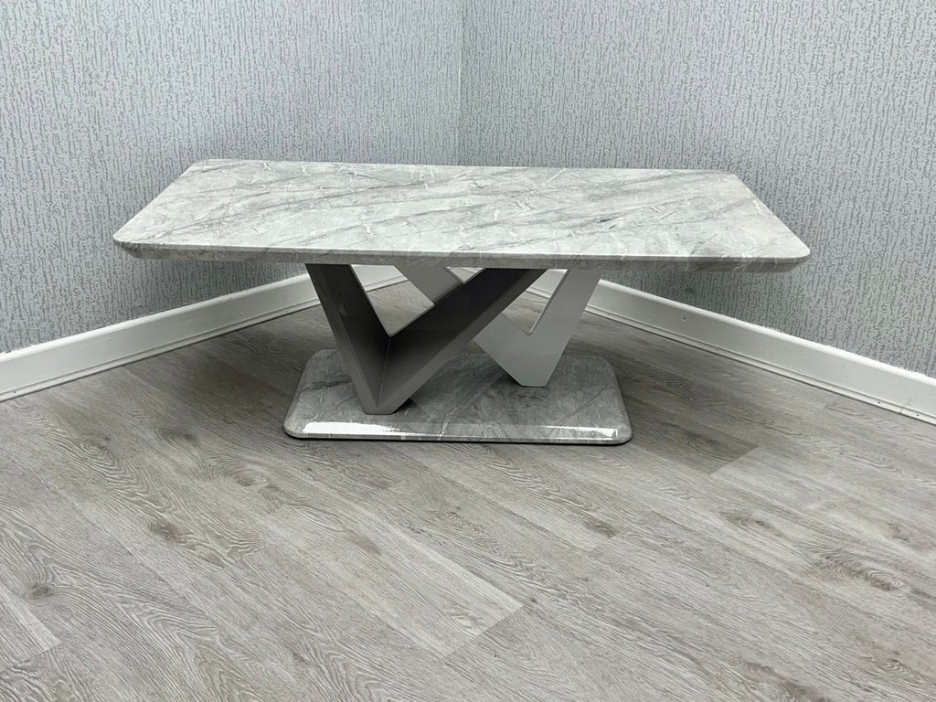 Georgia Grey Marble-Effect Coffee Table - side view
