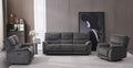 Hoxton Charcoal Fabric Power Recliner Sofa