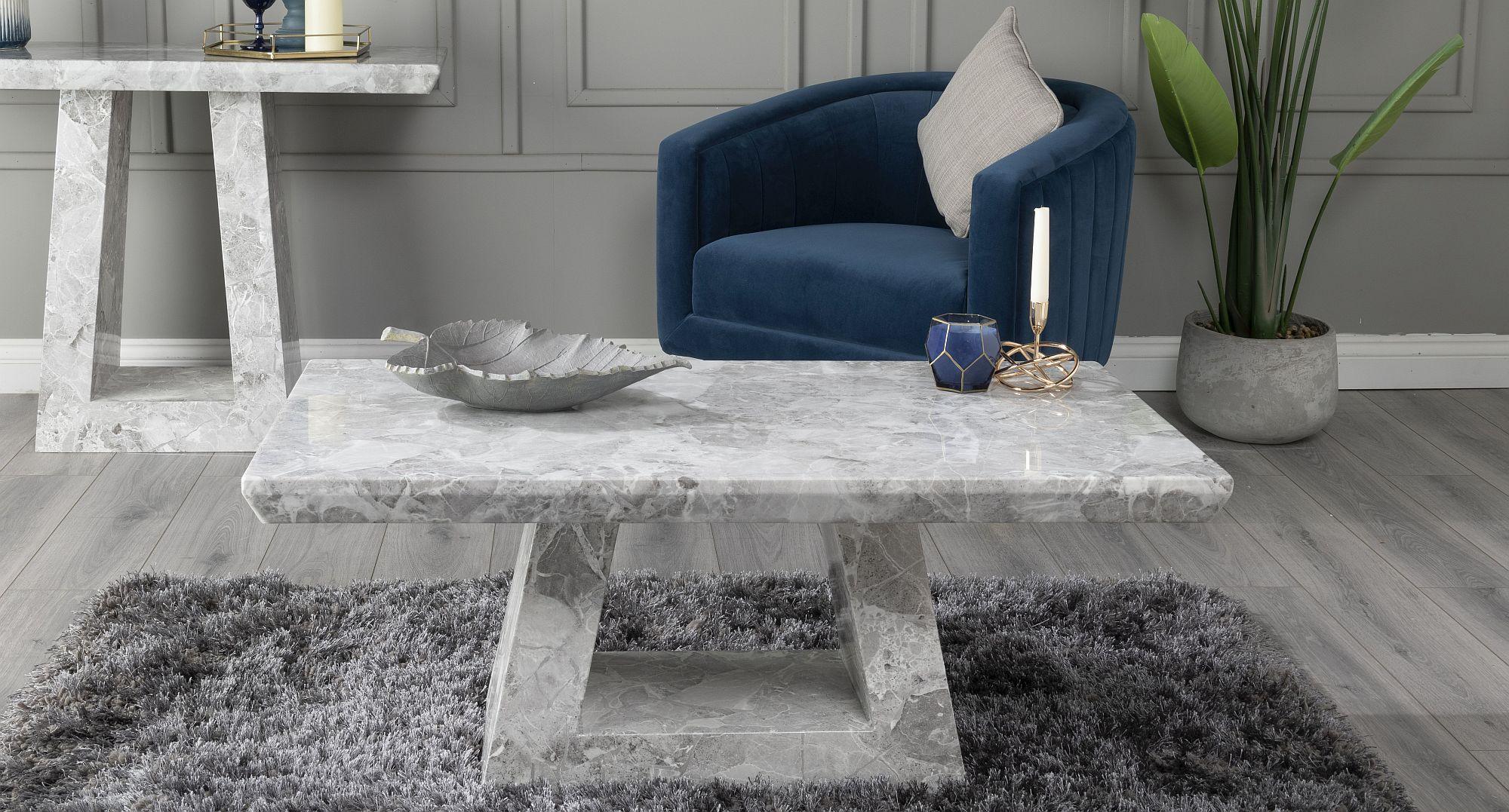 Hugo Grey Engineered Marble Coffee Table