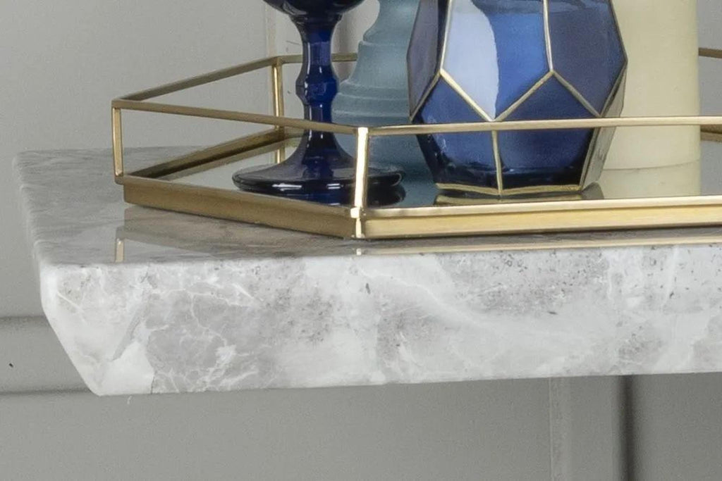 Hugo Grey Engineered Marble Console Table