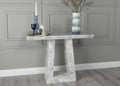Hugo Grey Engineered Marble Console Table